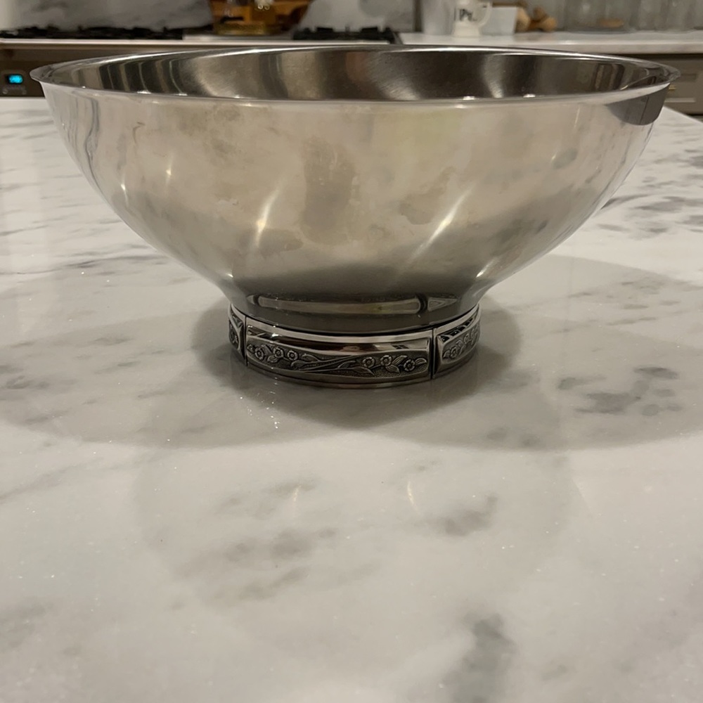ROGERS INSILCO | FRUIT SERVING BOWL FLORAL BASE